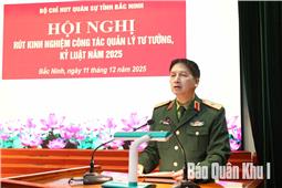 Bộ CHQS tỉnh Bắc Ninh rút kinh nghiệm công tác quản lý tư tưởng, kỷ luật